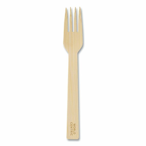 World Centric Bamboo Cutlery, Fork, 6.7 in., Natural, 2000PK FO-BB-67
